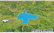Political 3D Map of Oswiecim, satellite outside