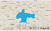 Political 3D Map of Oswiecim, shaded relief outside
