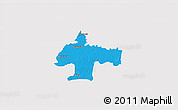Political 3D Map of Oswiecim, single color outside