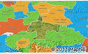 Satellite 3D Map of Oswiecim, political outside