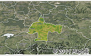 Satellite 3D Map of Oswiecim, semi-desaturated