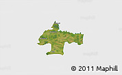 Satellite 3D Map of Oswiecim, single color outside