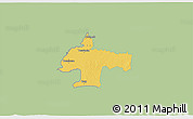 Savanna Style 3D Map of Oswiecim, single color outside