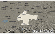 Shaded Relief 3D Map of Oswiecim, darken