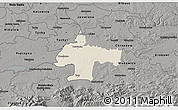 Shaded Relief 3D Map of Oswiecim, darken, semi-desaturated