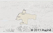 Shaded Relief 3D Map of Oswiecim, lighten, semi-desaturated
