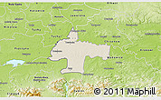 Shaded Relief 3D Map of Oswiecim, physical outside