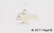 Shaded Relief 3D Map of Oswiecim, single color outside
