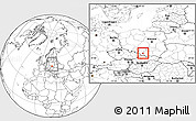 Blank Location Map of Oswiecim, within the entire country
