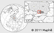 Blank Location Map of Oswiecim, highlighted country, highlighted parent region