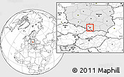 Blank Location Map of Oswiecim, highlighted country