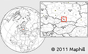 Blank Location Map of Oswiecim