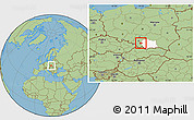 Savanna Style Location Map of Oswiecim, highlighted parent region