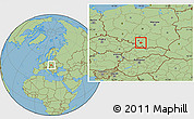 Savanna Style Location Map of Oswiecim