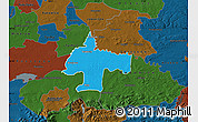 Political Map of Oswiecim, darken
