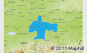 Political Map of Oswiecim, physical outside