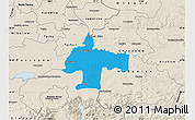 Political Map of Oswiecim, shaded relief outside