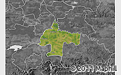 Satellite Map of Oswiecim, desaturated