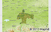 Satellite Map of Oswiecim, physical outside