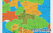 Satellite Map of Oswiecim, political outside