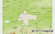 Shaded Relief Map of Oswiecim, physical outside