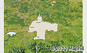 Shaded Relief Map of Oswiecim, satellite outside