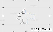 Silver Style Map of Oswiecim, single color outside