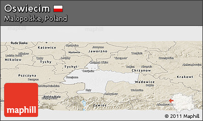 Classic Style Panoramic Map of Oswiecim
