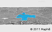 Political Panoramic Map of Oswiecim, desaturated
