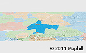 Political Panoramic Map of Oswiecim, lighten