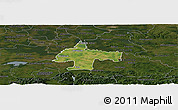Satellite Panoramic Map of Oswiecim, darken