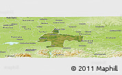 Satellite Panoramic Map of Oswiecim, physical outside