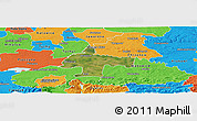 Satellite Panoramic Map of Oswiecim, political outside
