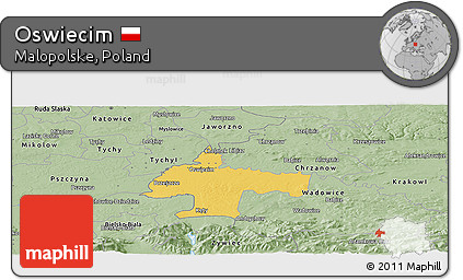 Savanna Style Panoramic Map of Oswiecim