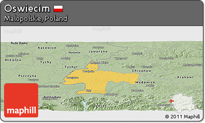 Savanna Style Panoramic Map of Oswiecim