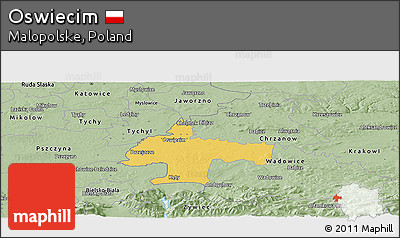 Savanna Style Panoramic Map of Oswiecim