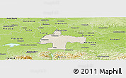 Shaded Relief Panoramic Map of Oswiecim, physical outside