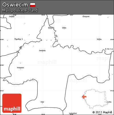 Blank Simple Map of Oswiecim