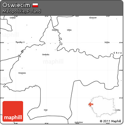 Blank Simple Map of Oswiecim