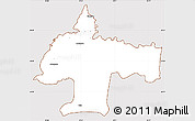 Classic Style Simple Map of Oswiecim, cropped outside