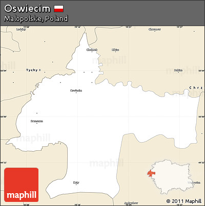 Classic Style Simple Map of Oswiecim