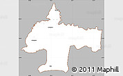 Gray Simple Map of Oswiecim, cropped outside