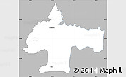 Gray Simple Map of Oswiecim, single color outside