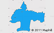 Political Simple Map of Oswiecim, cropped outside