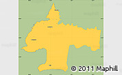 Savanna Style Simple Map of Oswiecim, single color outside