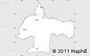 Silver Style Simple Map of Oswiecim, cropped outside