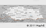 Gray Panoramic Map of Malopolske