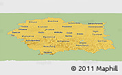 Savanna Style Panoramic Map of Malopolske, single color outside