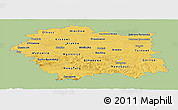 Savanna Style Panoramic Map of Malopolske, single color outside