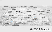 Silver Style Panoramic Map of Malopolske